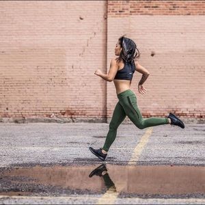 VIRUS WOMEN'S STAY COOL V2 COMPRESSION PANT (ECO21) OLIVE GREEN XS